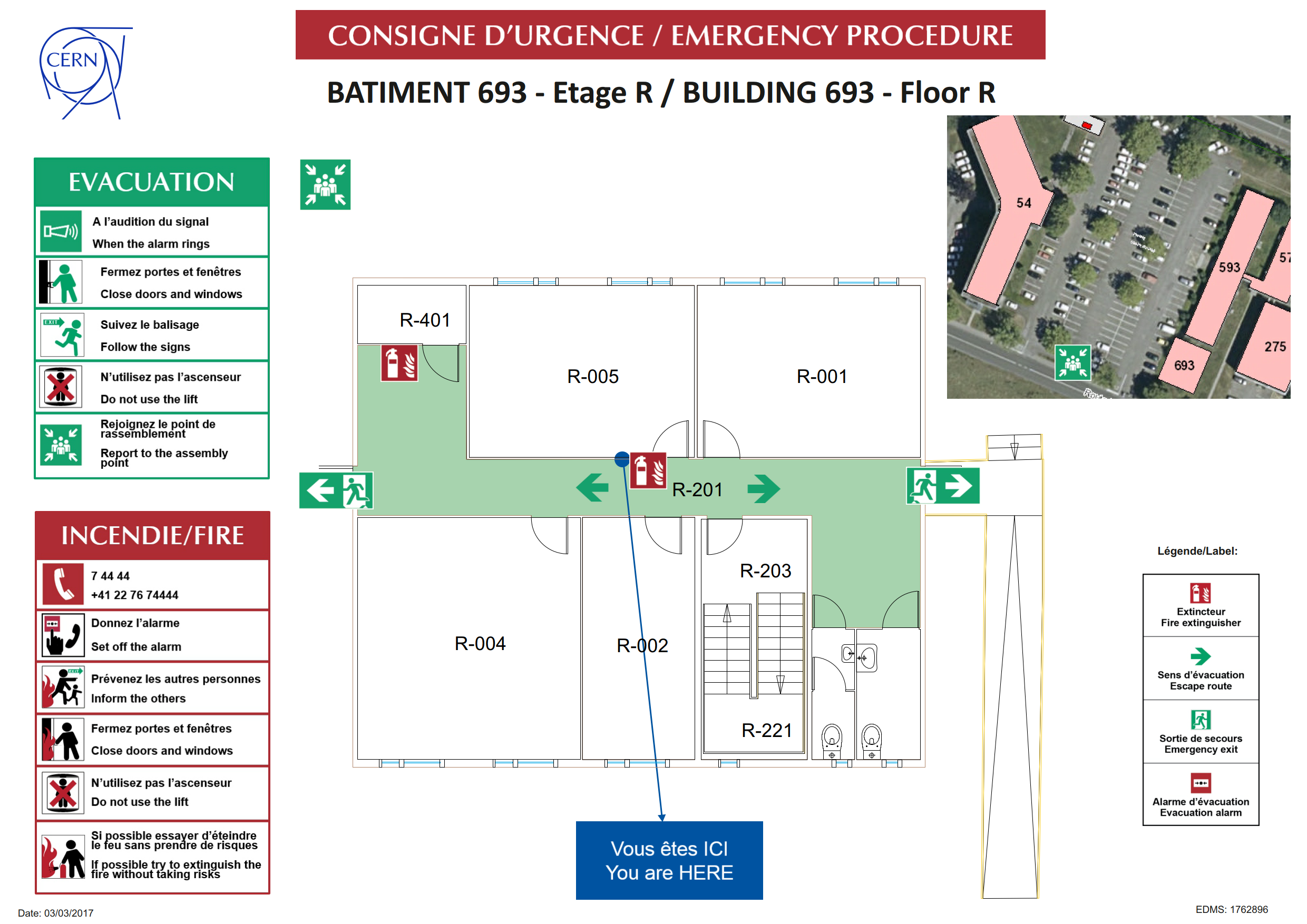 Evacuation Plan for B693 Ground Floor